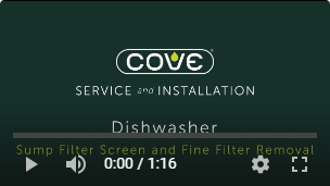 Cove Dishwasher Filter Removal and Cleaning | FAQ | Sub-Zero, Wolf, and